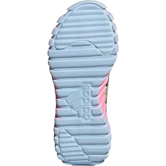 NWT adidas Kaptir Flow Sneaker, Black/Yellow/Clear Sky, 4.5 US Unisex Big Kid - Picture 6 of 6